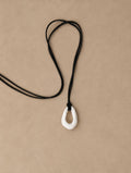 White Hoop Pendant