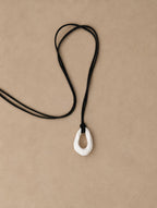 White Hoop Pendant