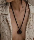 Black Round Pendant