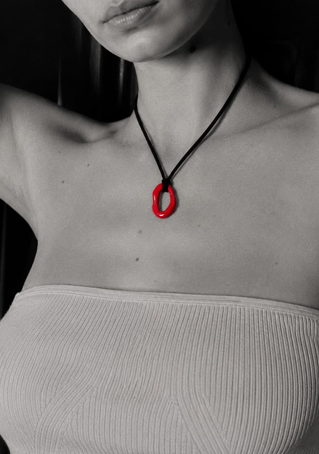Red Hoop Pendant