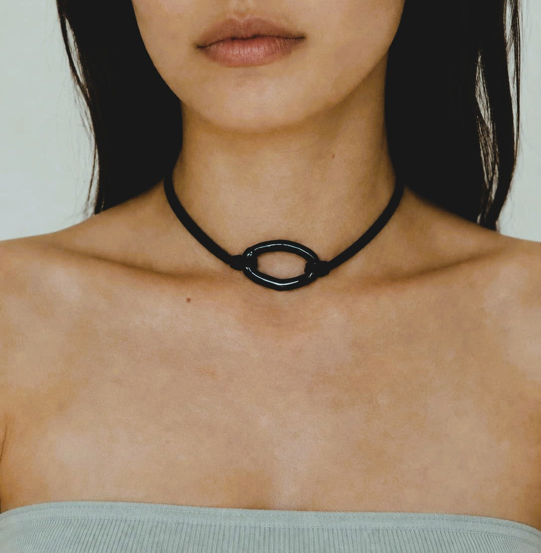 Black Hoop Choker