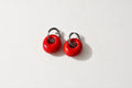 Red Mini Hoop Earrings
