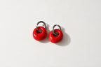 Red Mini Hoop Earrings