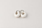White Mini Hoop Earrings