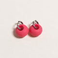 Glitter Pink Hoop Earrings