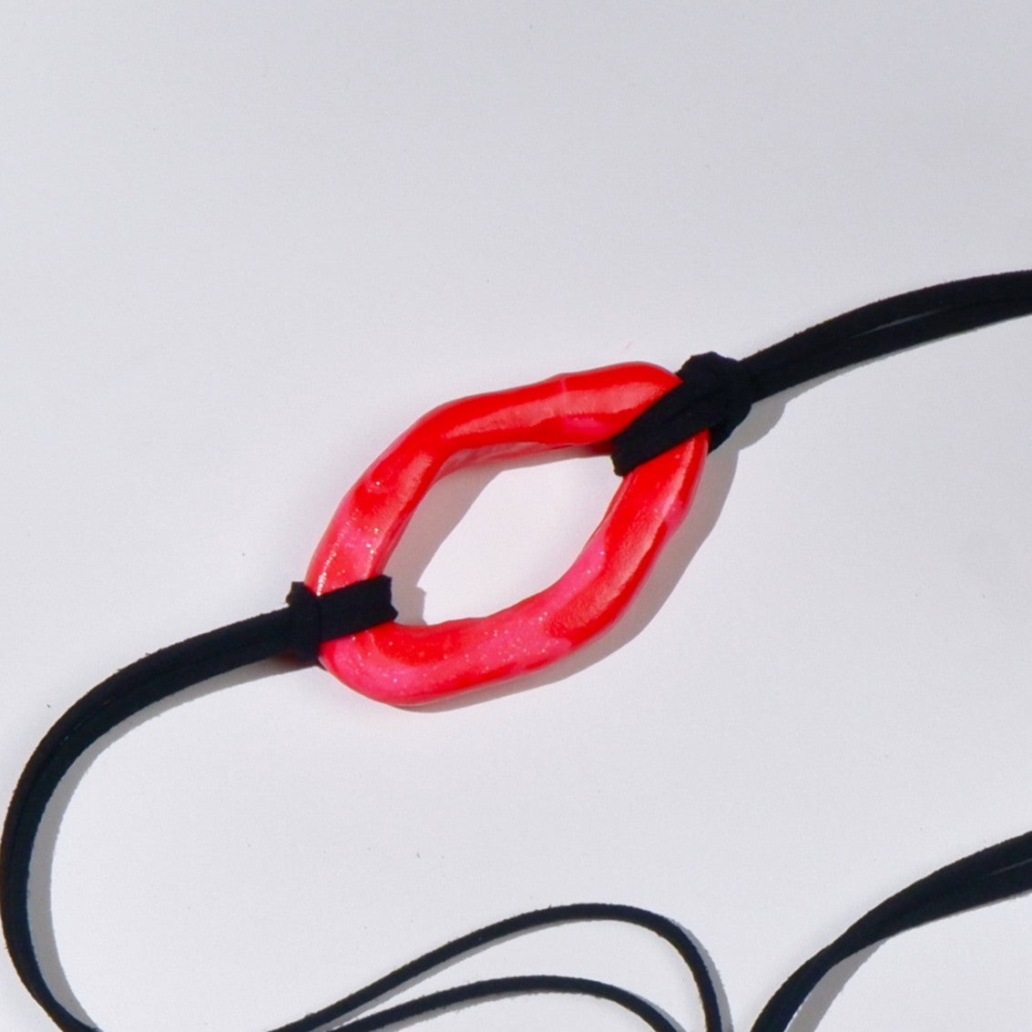 Red Hoop Choker