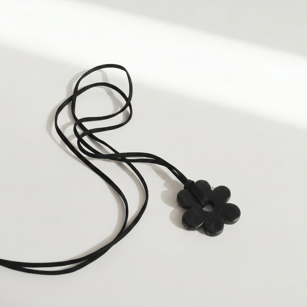 Black Flower Pendant