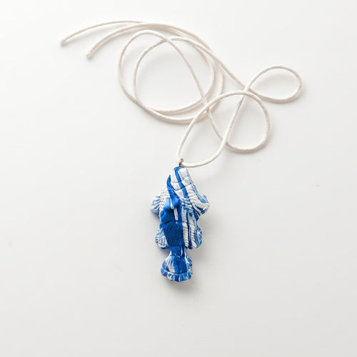 Blue Swirl Fish Pendant