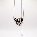 Zebra heart pendant