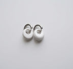 White Mini Hoop Earrings