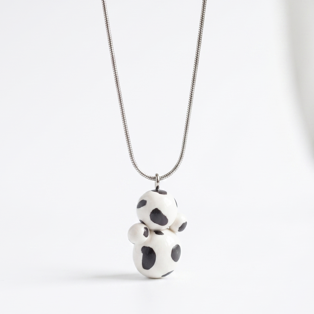 Cow print pendant