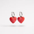 Red Marble Earrings