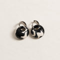 Black & White Hoop Earrings
