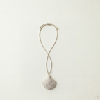 White velvet seashell  pendant