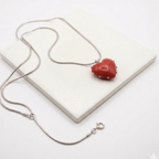 Silver dotted heart pendant