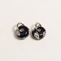 Black Polka-dots Hoop Earrings
