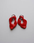 Red Loop Earrings