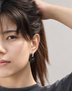 Black Mini Hoop Earrings