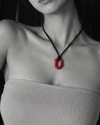 Red Hoop Pendant