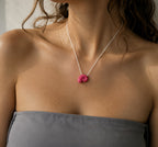 Pink Glitter Shell Pendant