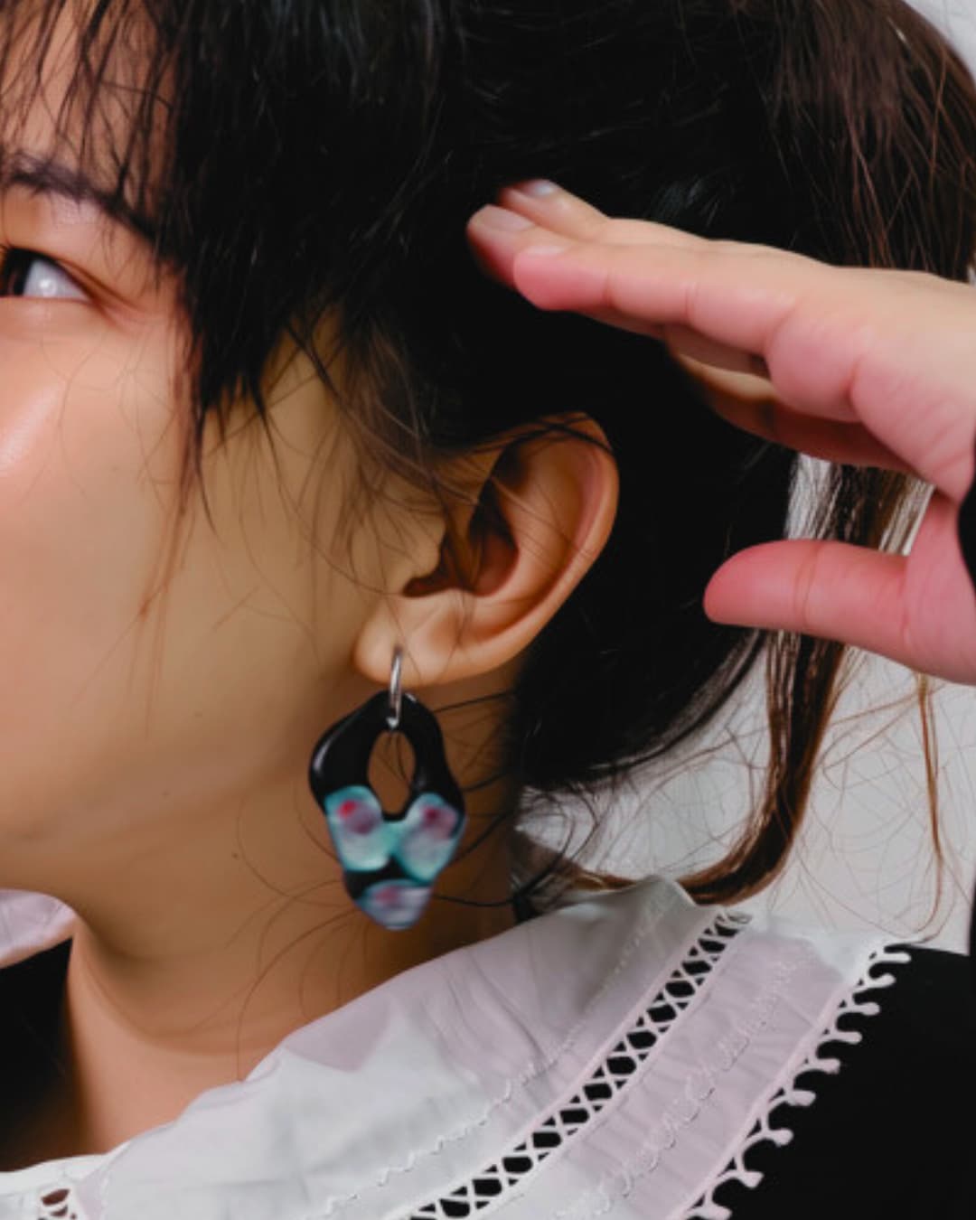 Black Loop Earrings