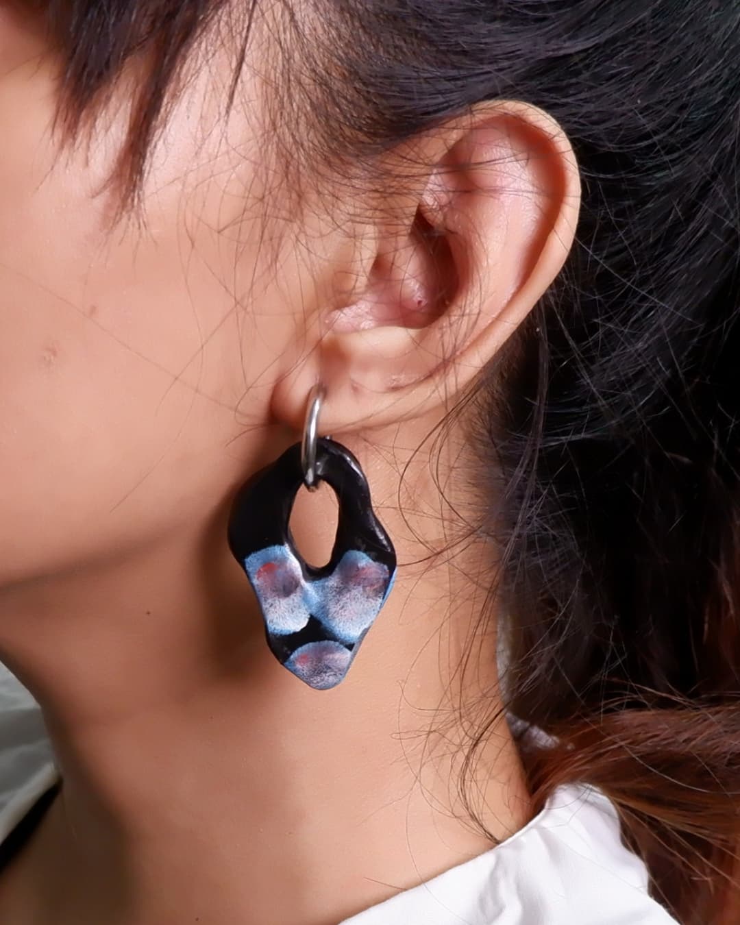Black Loop Earrings