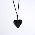 Black Mesh Heart Pendant