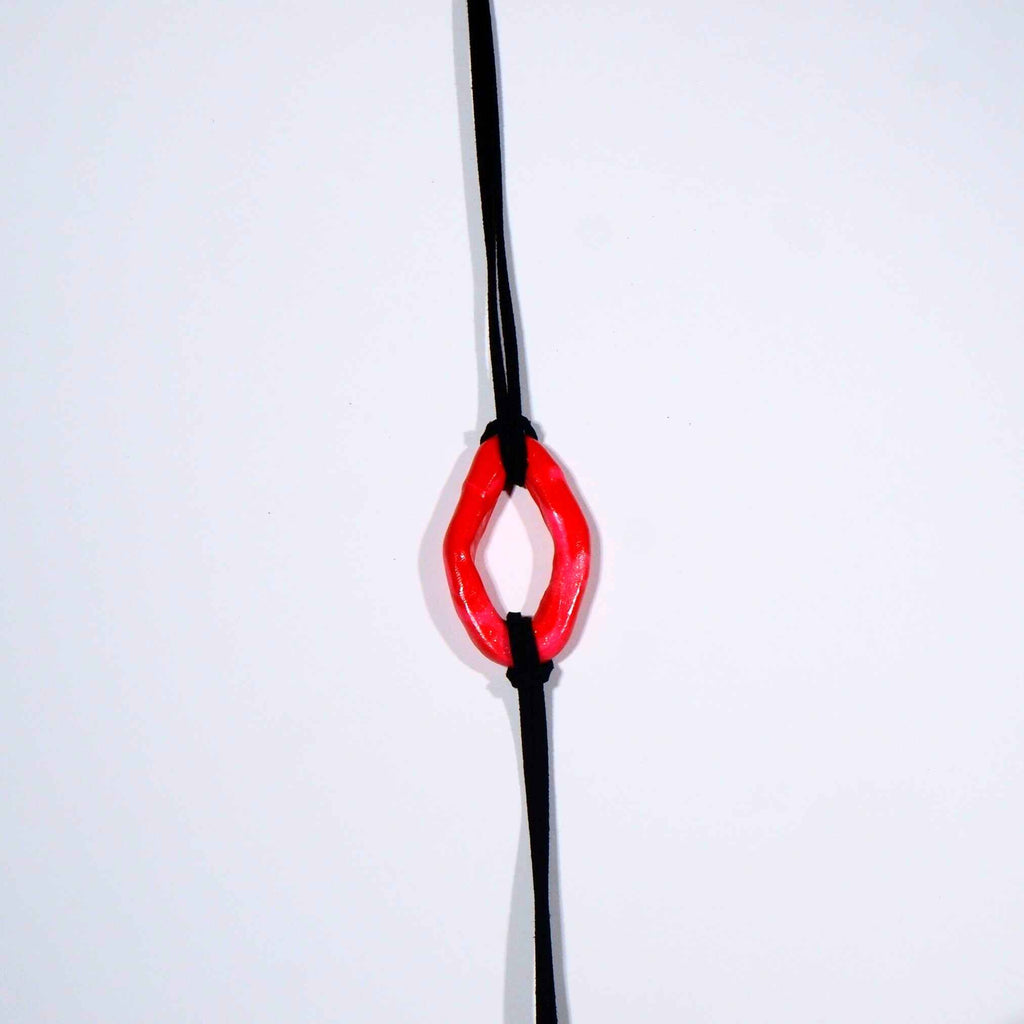 Red Hoop Choker
