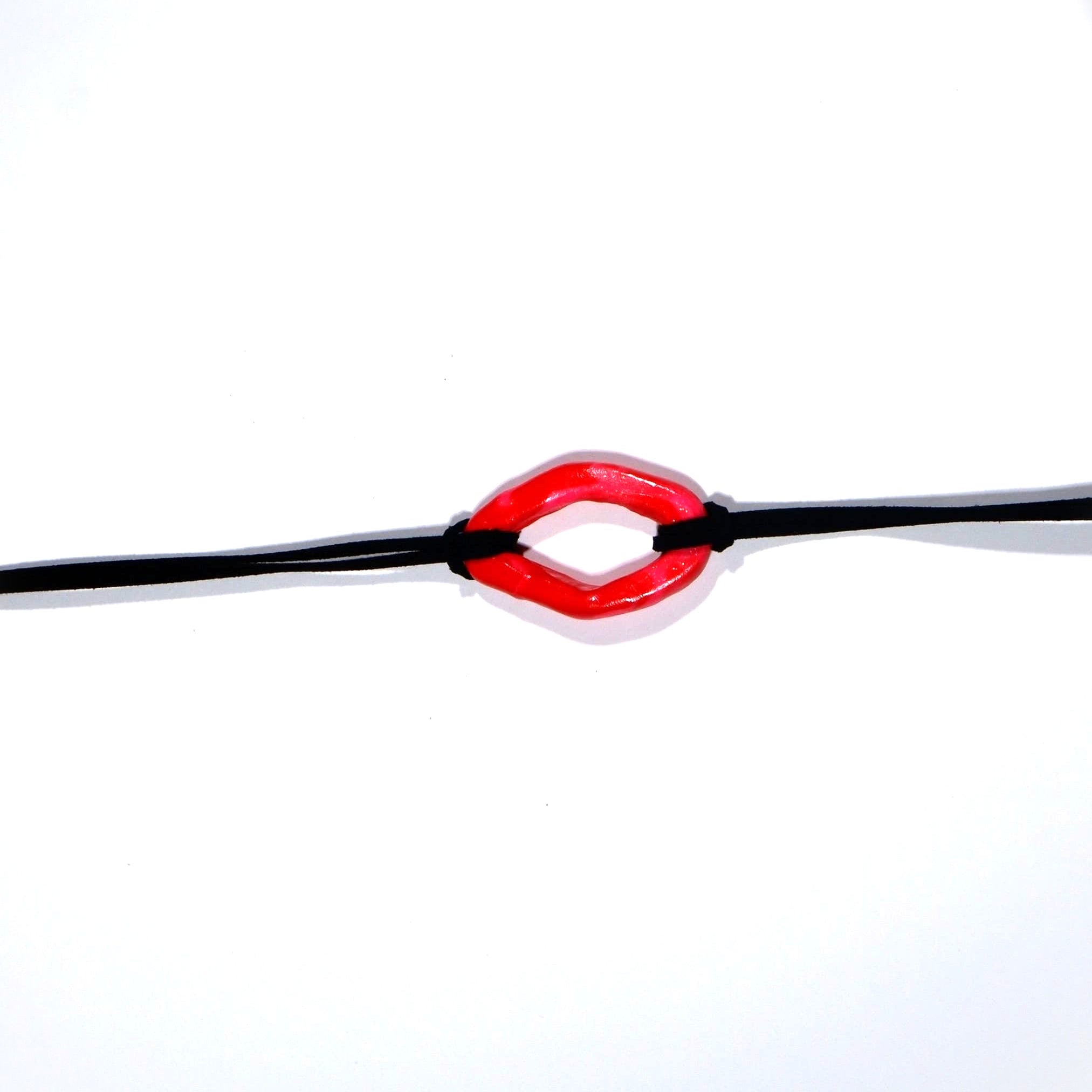 Red Hoop Choker