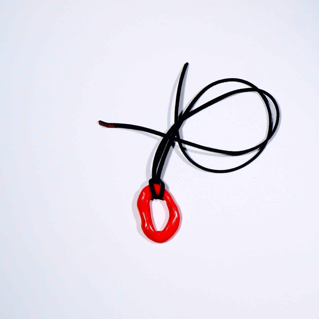 Red Hoop Pendant