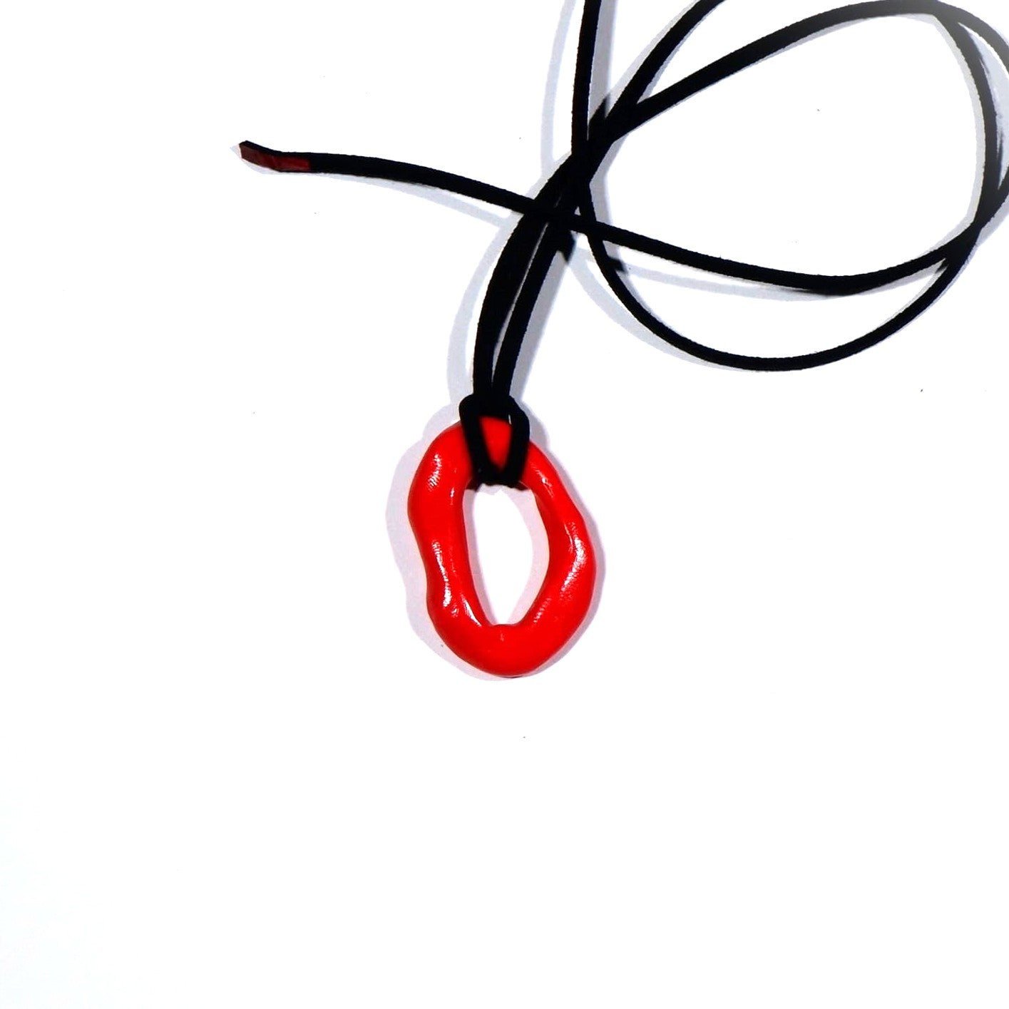 Red Hoop Pendant