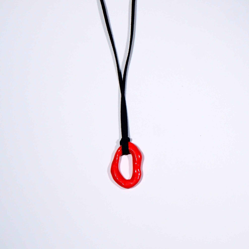 Red Hoop Pendant