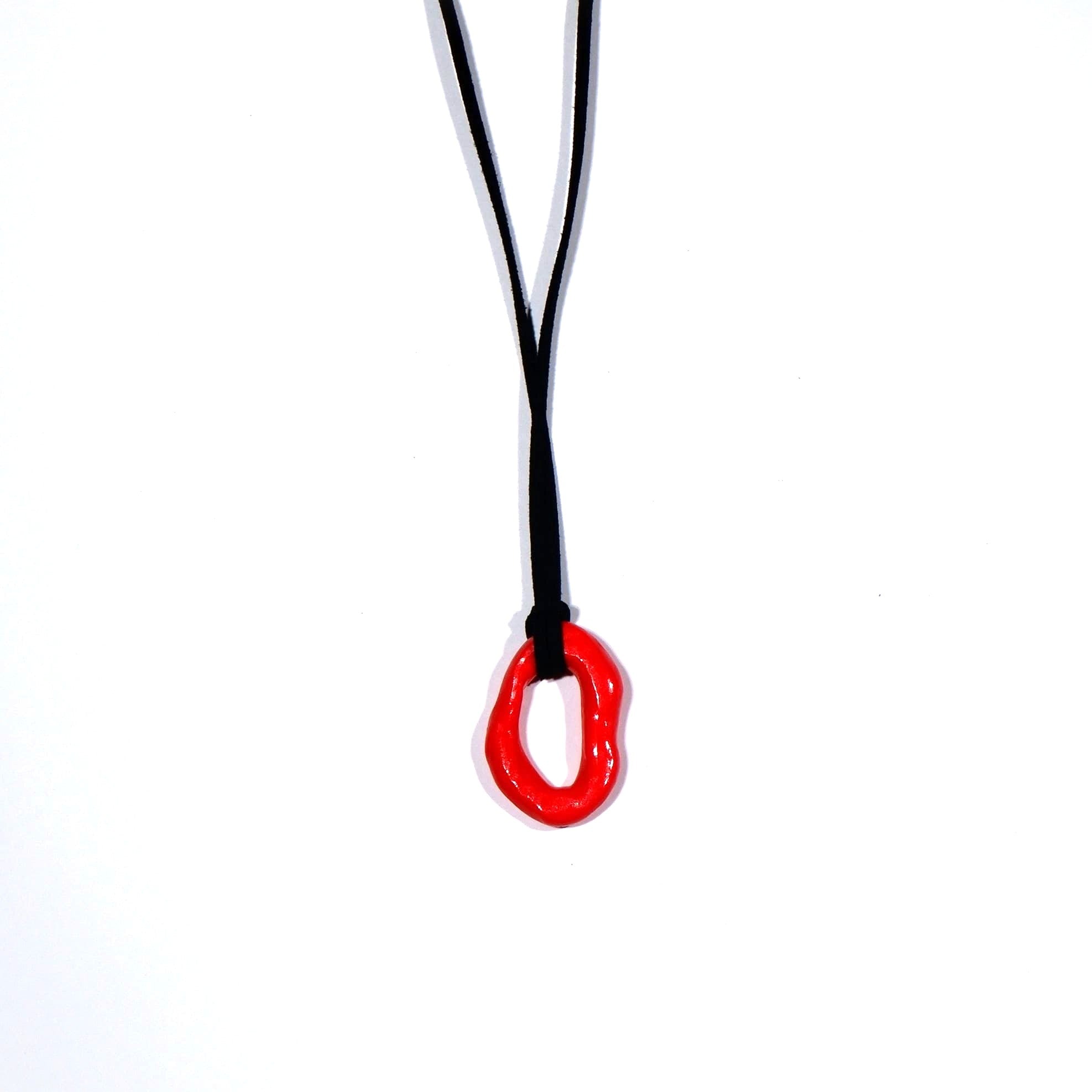 Red Hoop Pendant
