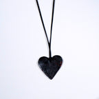 Black Mesh Heart Pendant