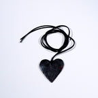 Black Mesh Heart Pendant