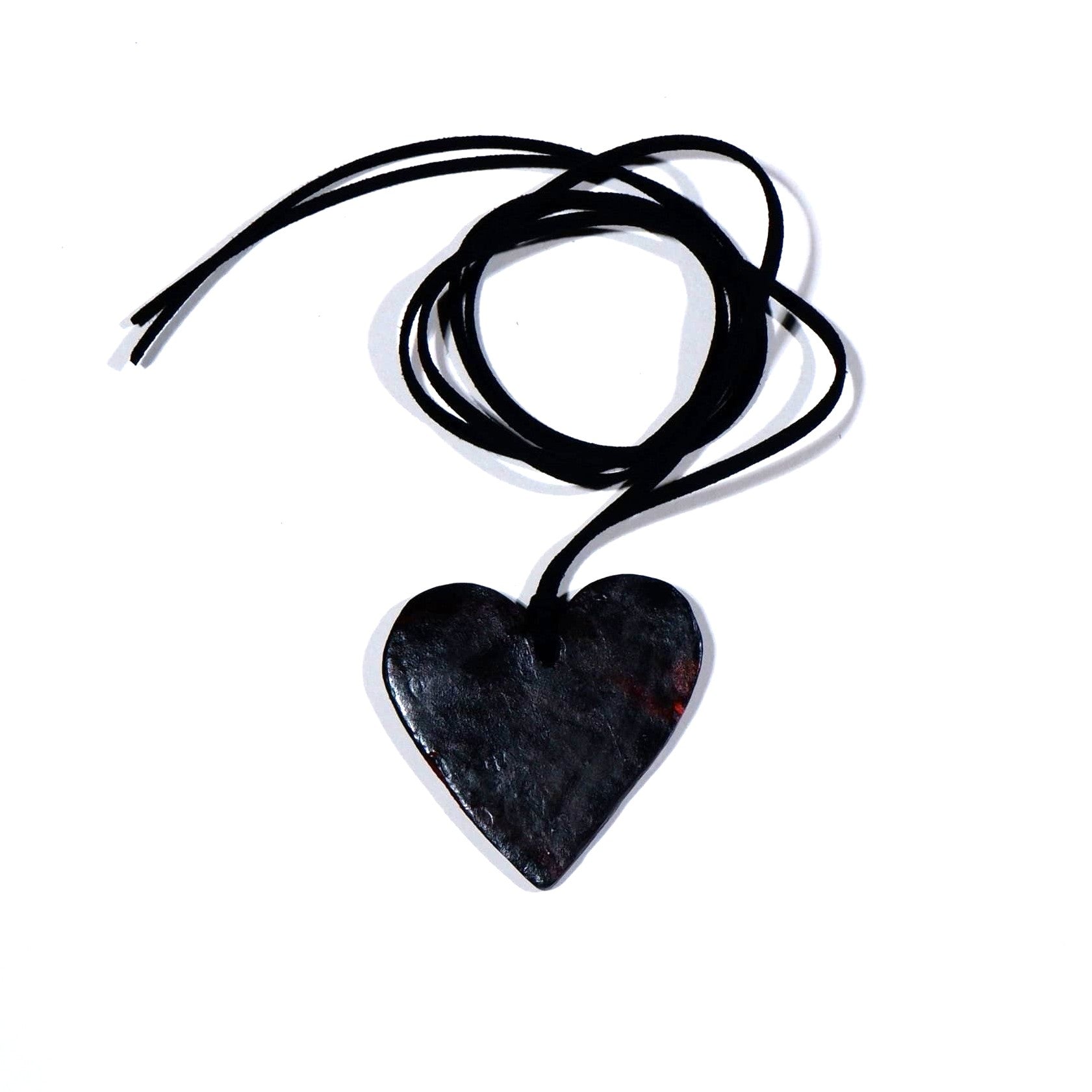 Black Mesh Heart Pendant