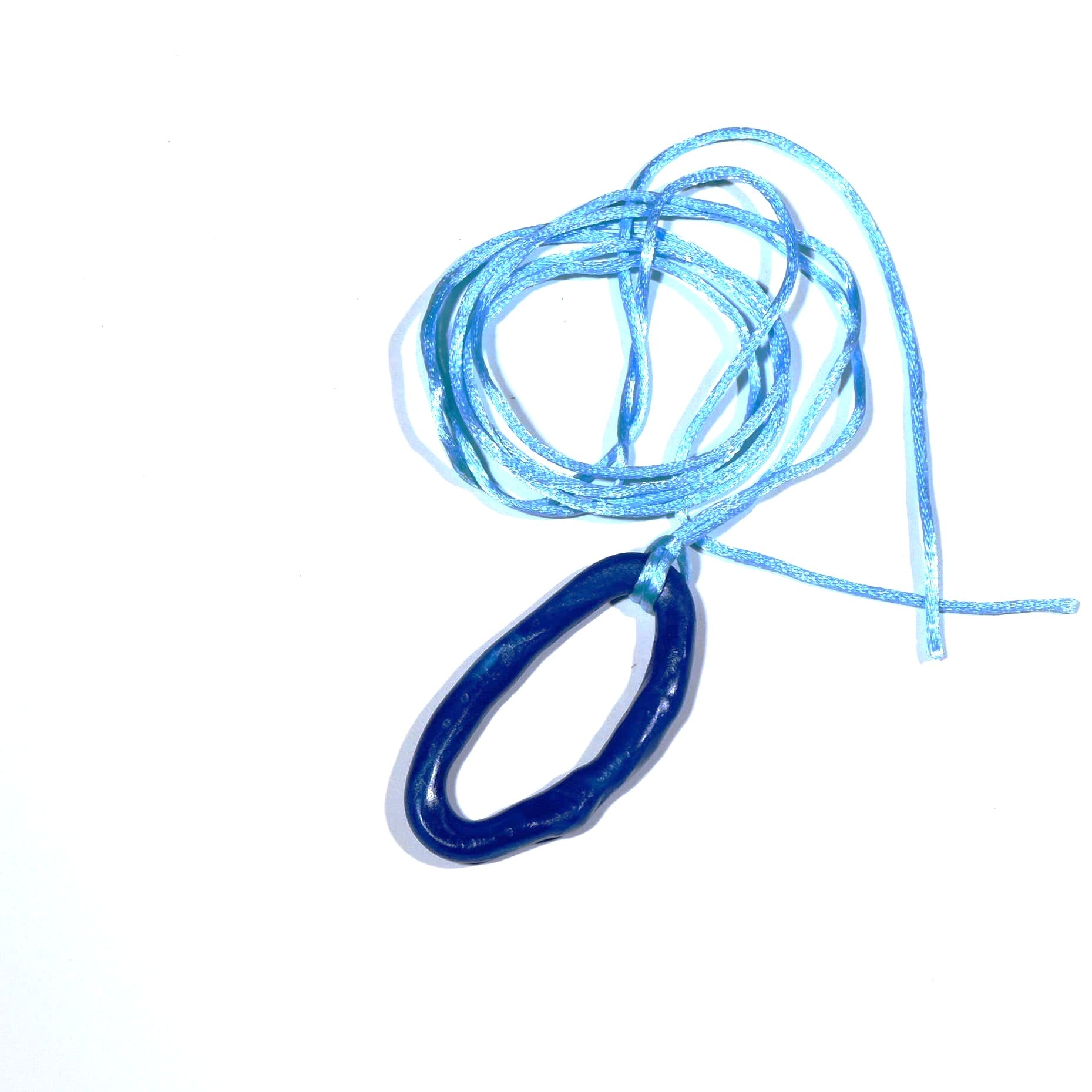 Blue Hoop Pendant