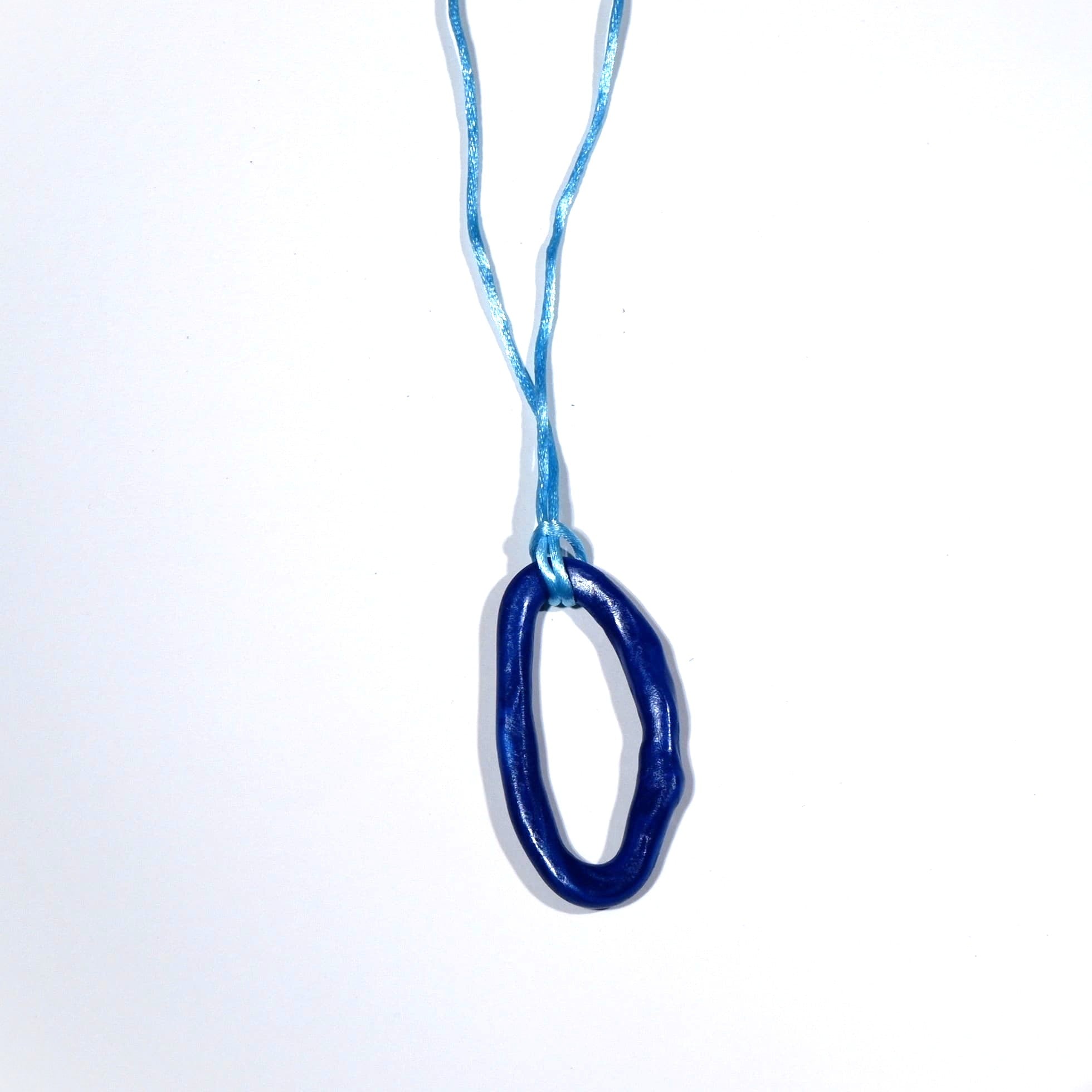 Blue Hoop Pendant