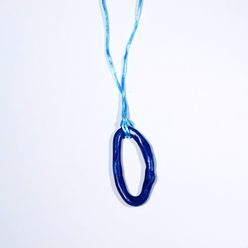 Blue Hoop Pendant