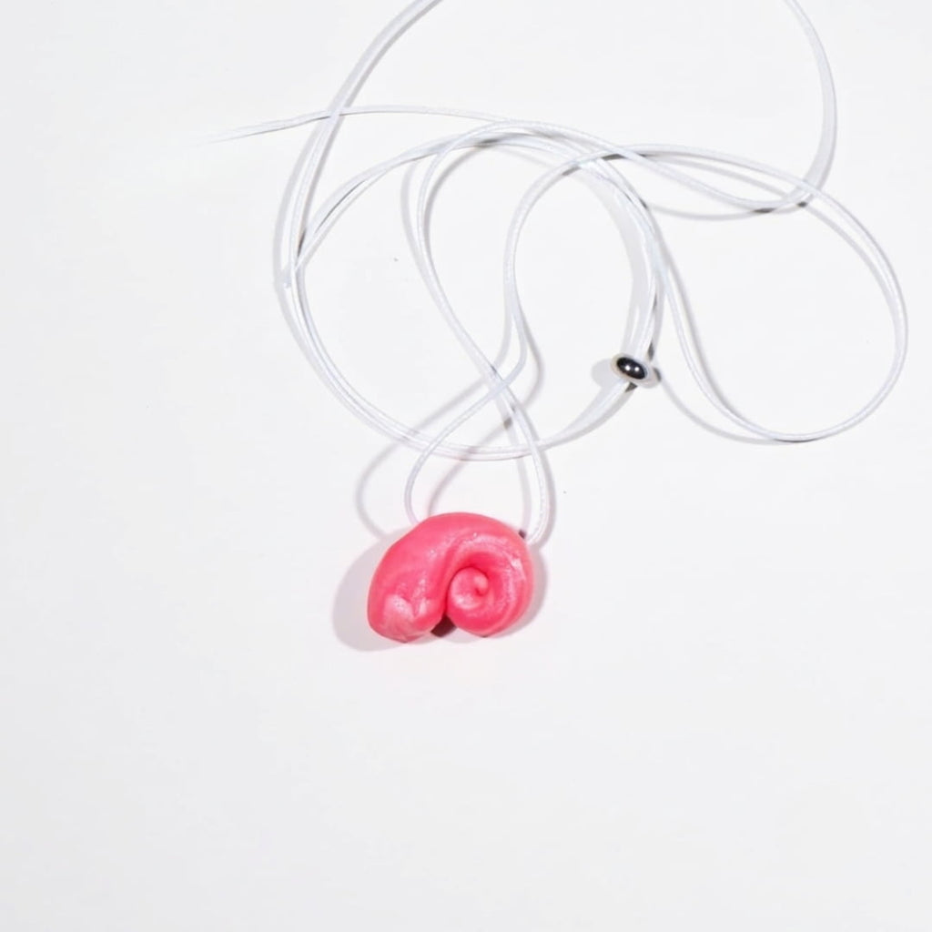 Pink Glitter Shell Pendant