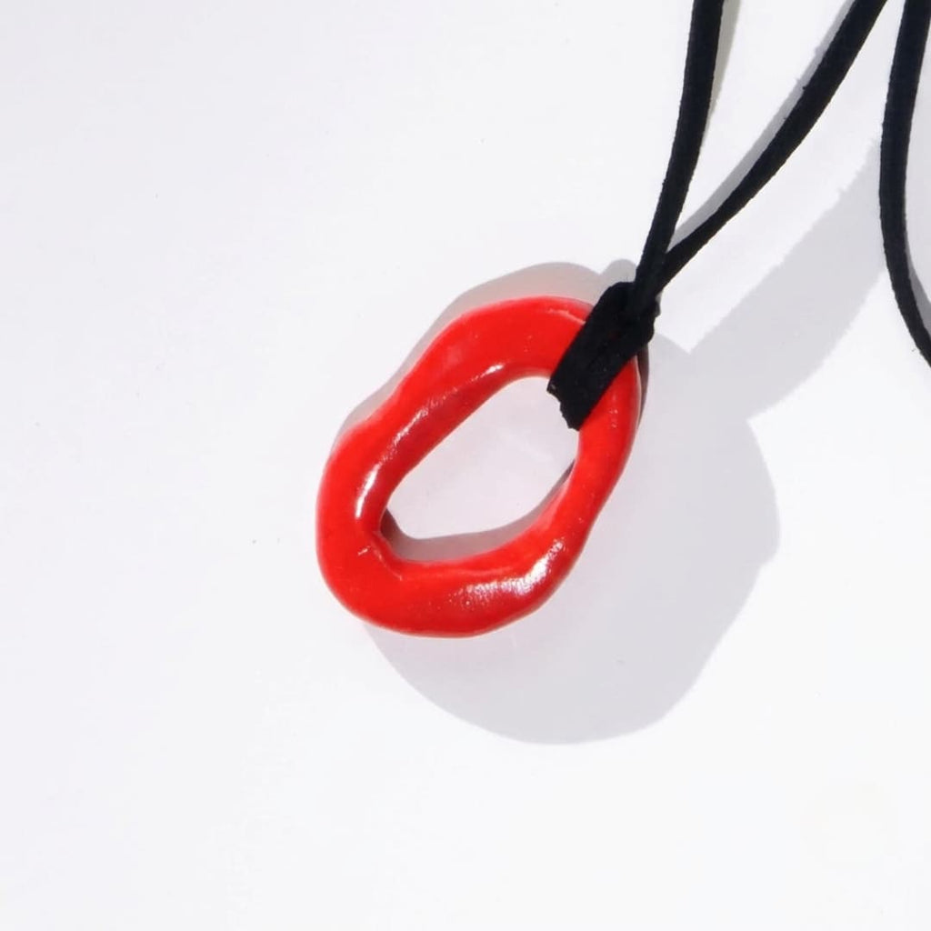 Red Hoop Pendant