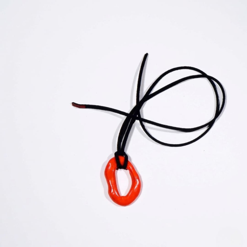Red Hoop Pendant
