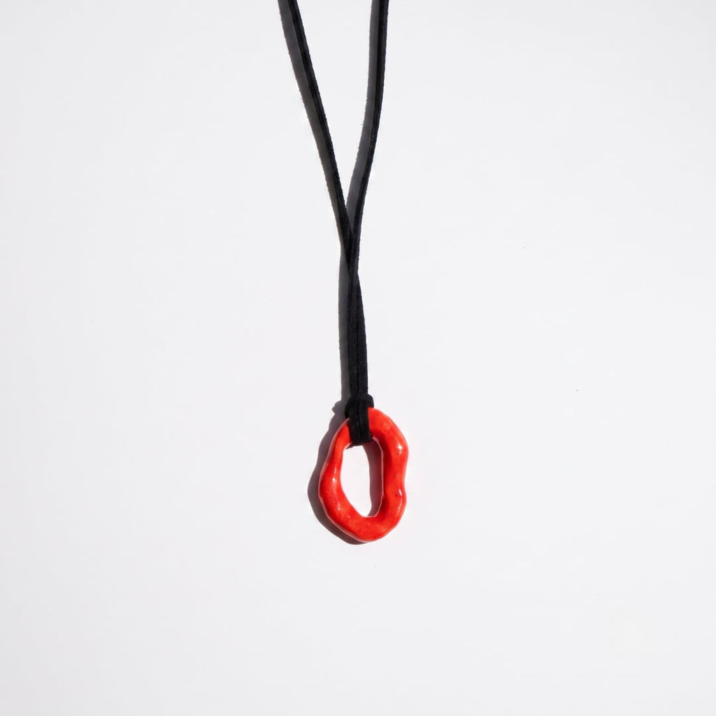 Red Hoop Pendant