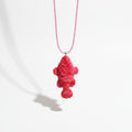 Pink Marble Fish Pendant