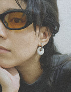 White Mini Hoop Earrings